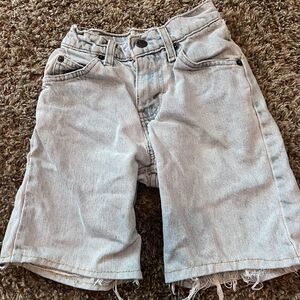 Kids Vintage Denim Levi’s 660 Shorts Boys Size 8 Slim Orange Tab